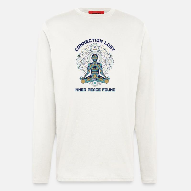 Connection Lost - Inner Peace Found - Longsleeve - made by SPREAD  - OFF WHITE