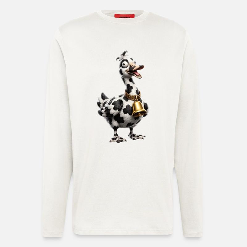 Funny Mixed Goose Cow Pattern - Longsleeve - made by SPREAD - OFF WHITE