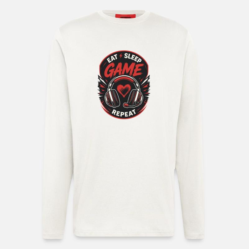 Gaming Lover Controller Design - Langarmshirt - made by SPREAD  - OFF WHITE