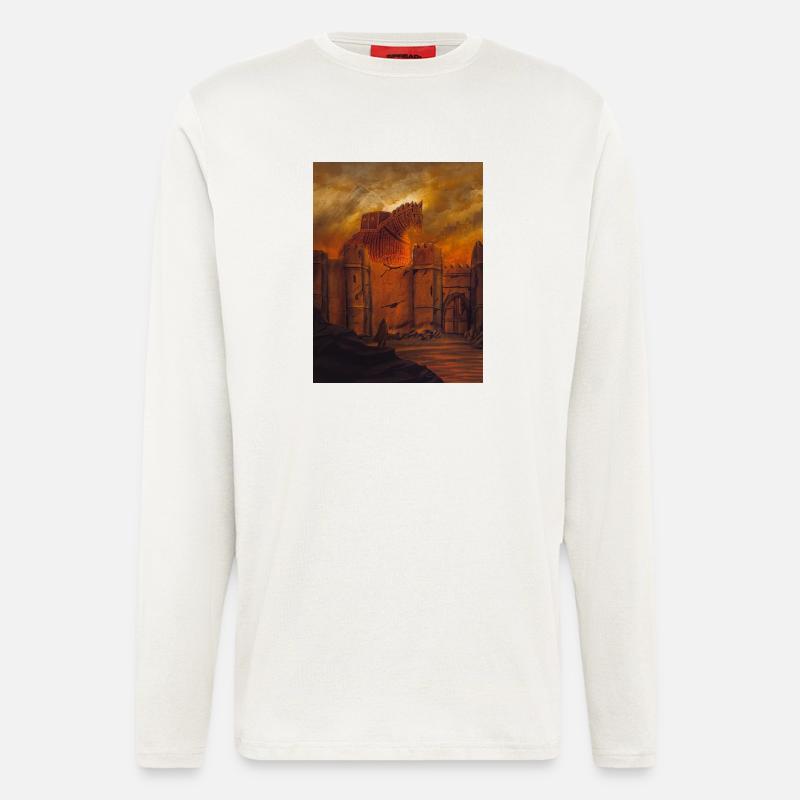 Trojanisches Pferd in Muralla - Langarmshirt - made by SPREAD - OFF WHITE