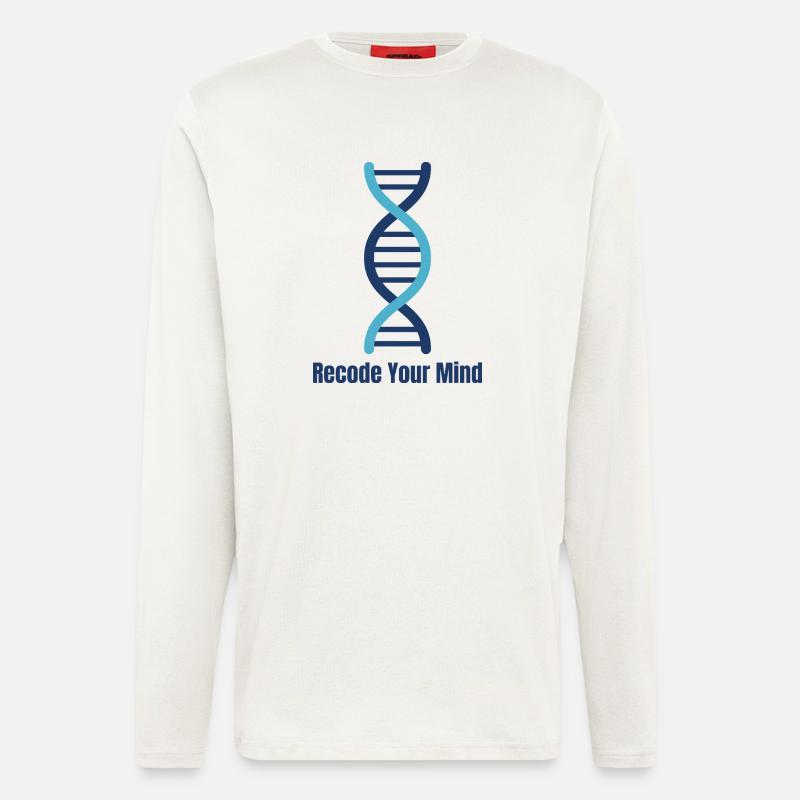 Recode Your Mind DNA Mindset - Langarmshirt - made by SPREAD - OFF WHITE