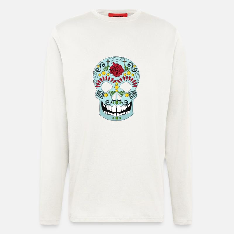 MEXICAN DEAD HEAD - Longsleeve - made by SPREAD  - OFF WHITE