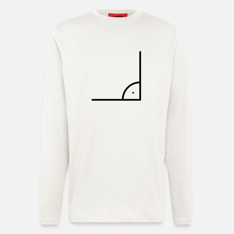 Mathematics icon - right angle - Longsleeve - made by SPREAD  - OFF WHITE