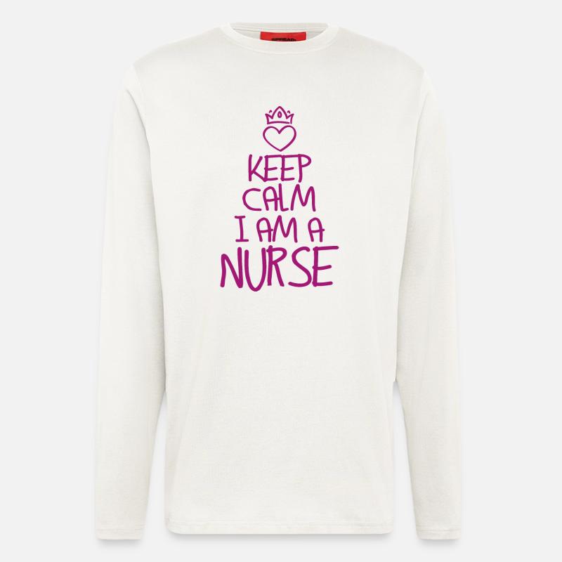 Keep Calm Krankenschwester - Langarmshirt - made by SPREAD  - OFF WHITE
