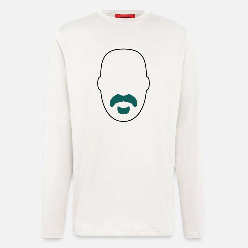 »Frank Zappa« Beard 2 - Langarmshirt - made by SPREAD  - OFF WHITE