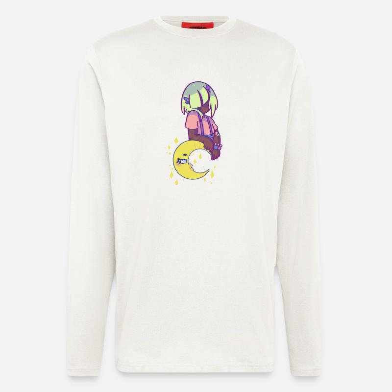 Pp und der Mond - Langarmshirt - made by SPREAD  - OFF WHITE
