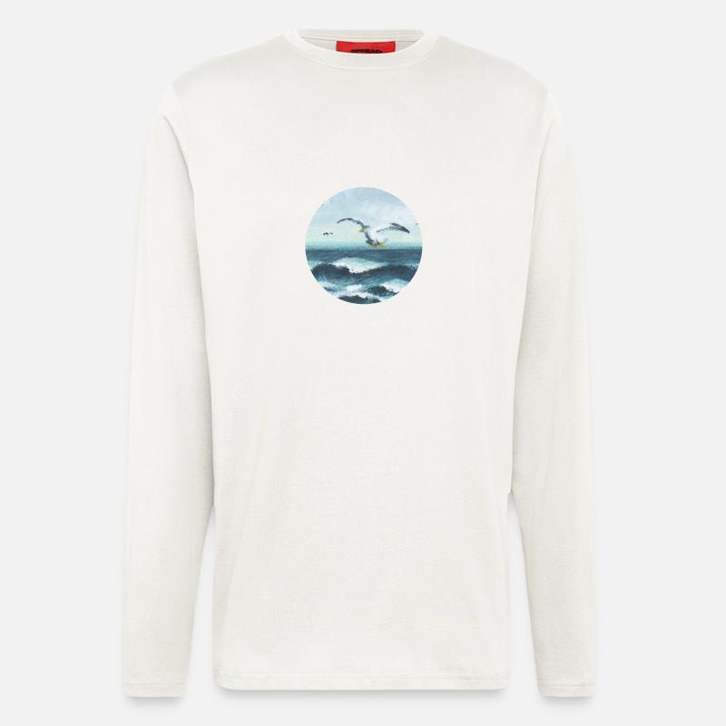 Möwen - Langarmshirt - made by SPREAD  - OFF WHITE