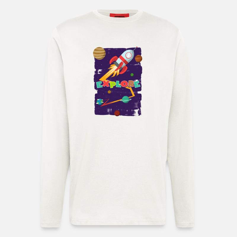 Let's go explore - Langarmshirt - made by SPREAD - OFF WHITE