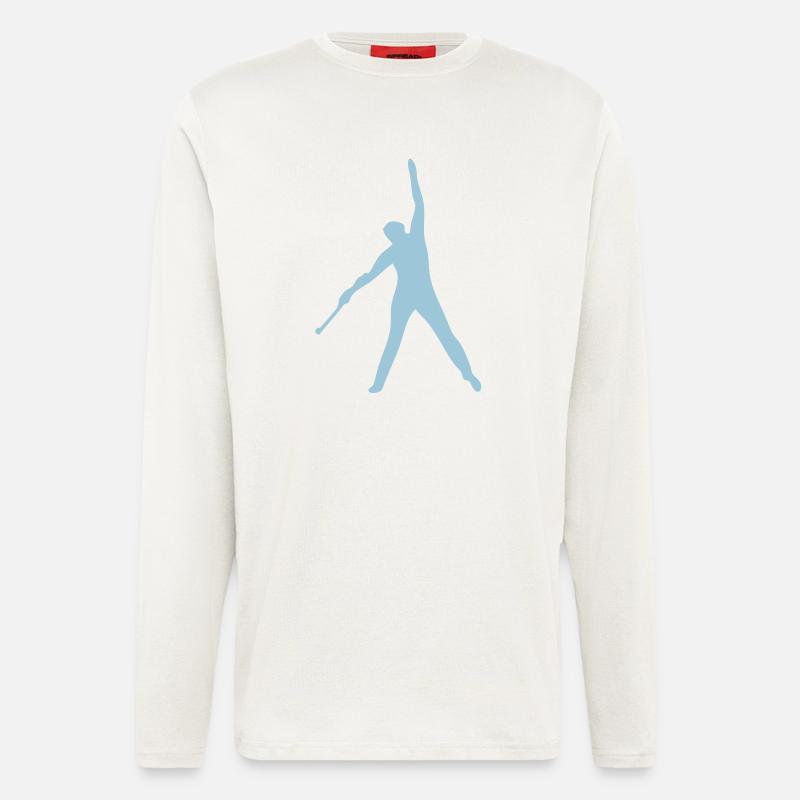 danseuse twirling baton7 - Manches longues bio décontracté fabriqué en UE - OFF WHITE