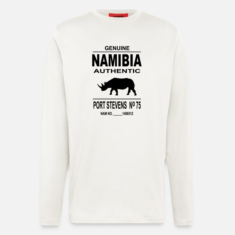 Namibia Rhino - Langarmshirt - made by SPREAD  - OFF WHITE