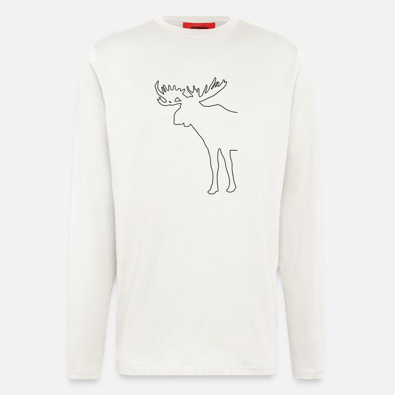 Elch - Moose - Langarmshirt - made by SPREAD  - OFF WHITE