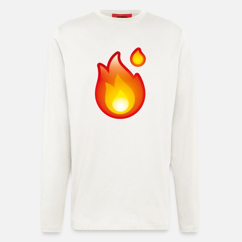 Smiley Fire - Longsleeve - made by SPREAD  - OFF WHITE