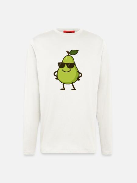 birne comic cool - Langarmshirt - made by SPREAD  - OFF WHITE