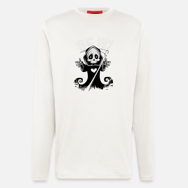 Hug Me - Sensenmann - Langarmshirt - made by SPREAD  - OFF WHITE
