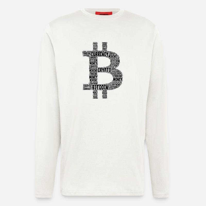Bitcoin - Langarmshirt - made by SPREAD  - OFF WHITE