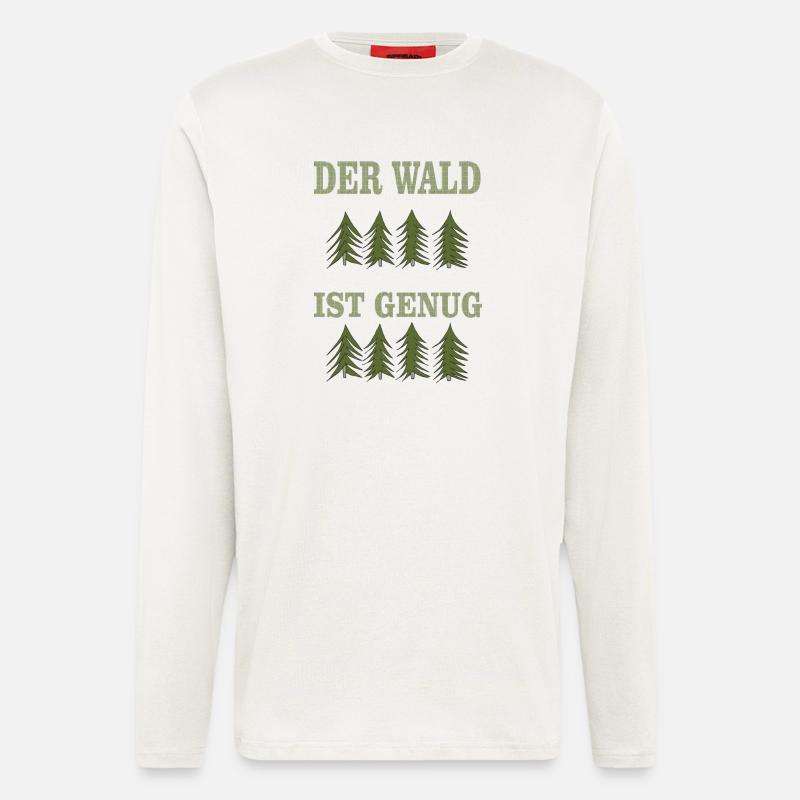 DER wald ist genug - Langarmshirt - made by SPREAD  - OFF WHITE