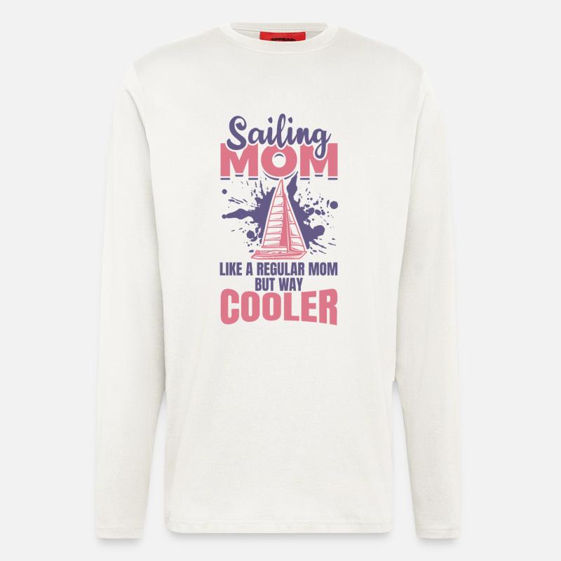 Maman marin - Manches longues bio décontracté fabriqué en UE - OFF WHITE