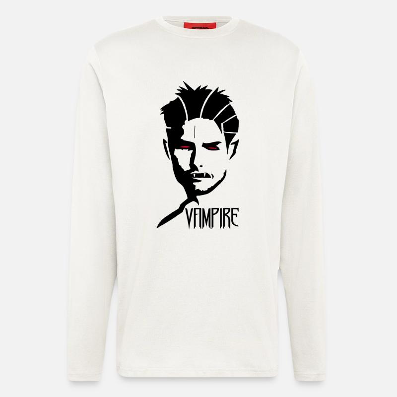 Männlicher Vampir - Langarmshirt - made by SPREAD  - OFF WHITE