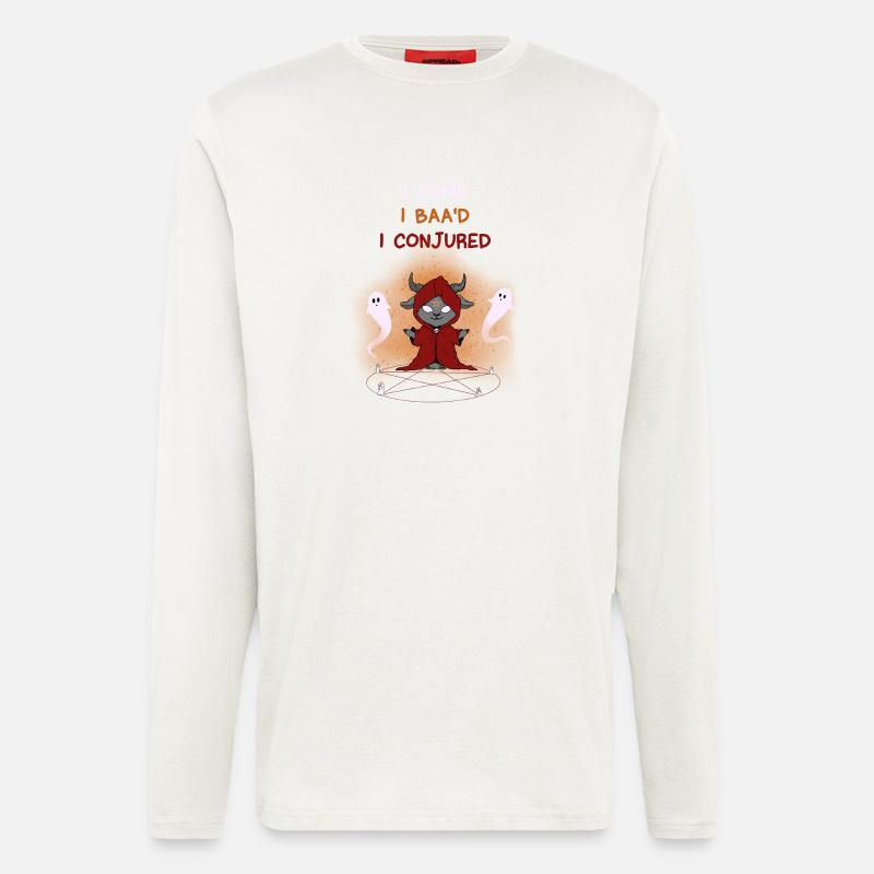 Himmlischer Zauberbock mit Geistern - Langarmshirt - made by SPREAD  - OFF WHITE