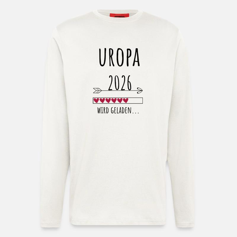 Cadeau arrière-grand-père 2026 grossesse - Manches longues bio décontracté fabriqué en UE - OFF WHITE