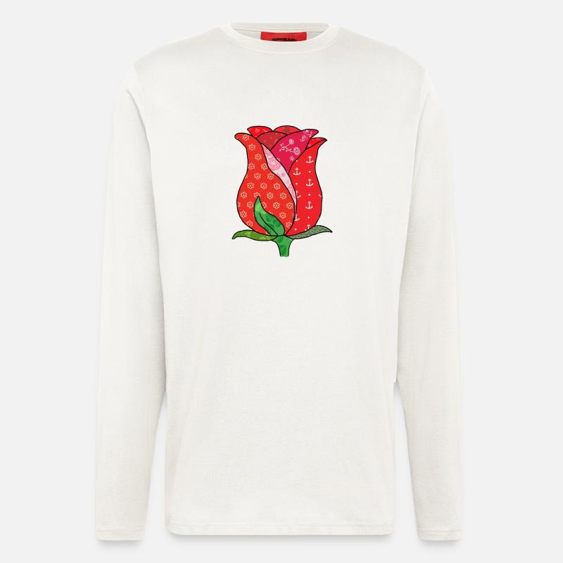 Pattern rose - Longsleeve - made by SPREAD  - OFF WHITE