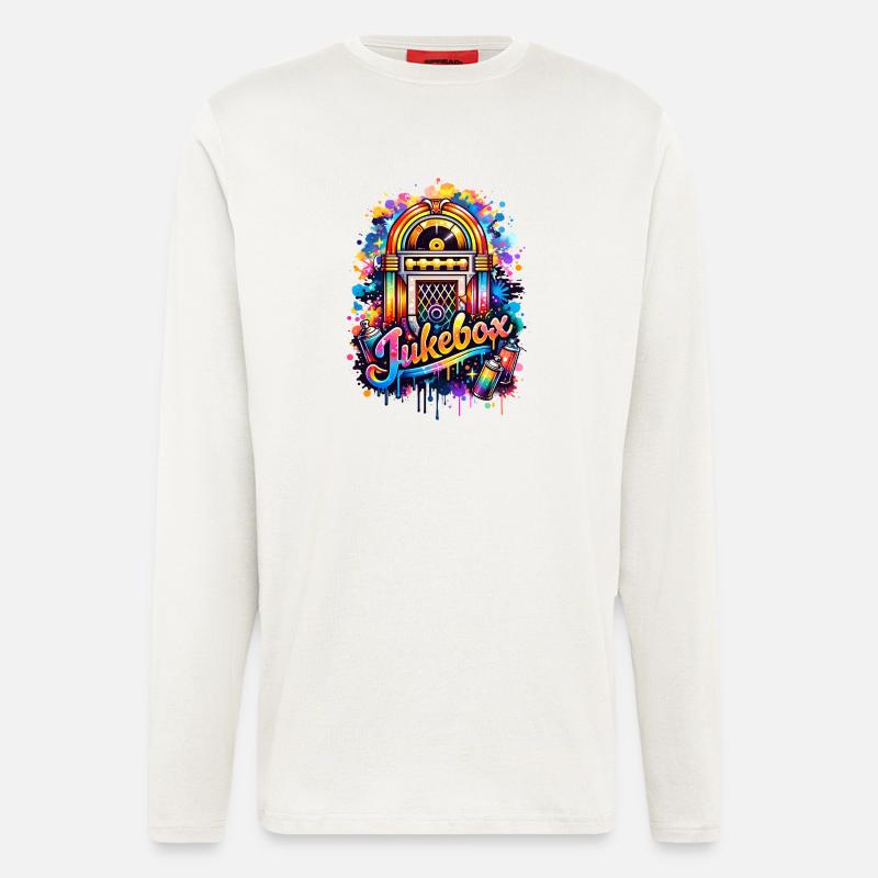 Bunte Jukebox im Graffiti-Style  - Langarmshirt - made by SPREAD  - OFF WHITE