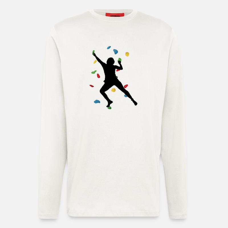 Climbing Wall Man – Boulder Challenge - Longsleeve - made by SPREAD  - OFF WHITE