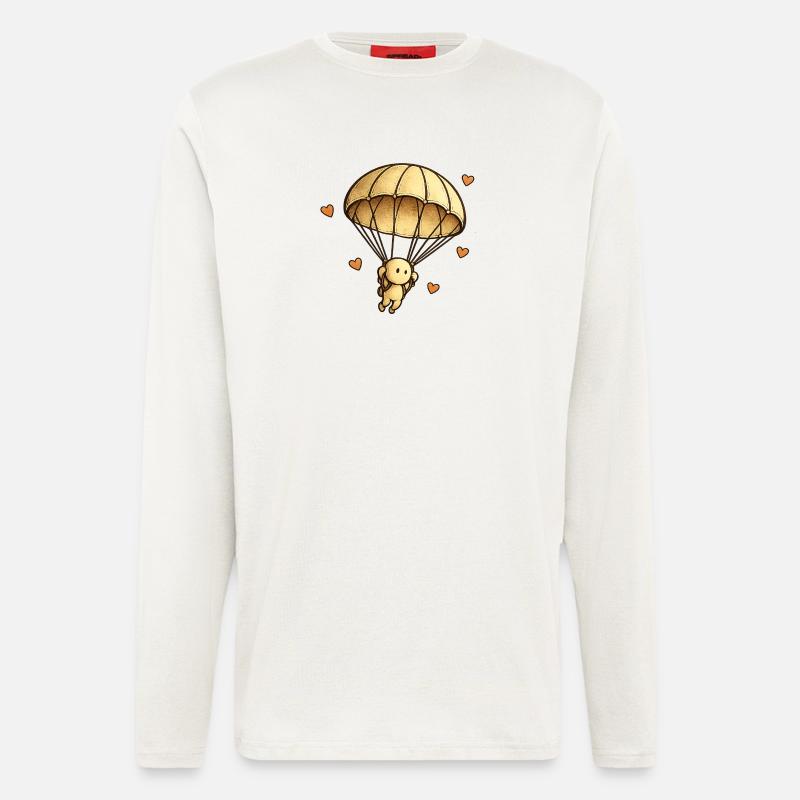 Der kleine Gedanke | Fallschirm - Langarmshirt - made by SPREAD - OFF WHITE
