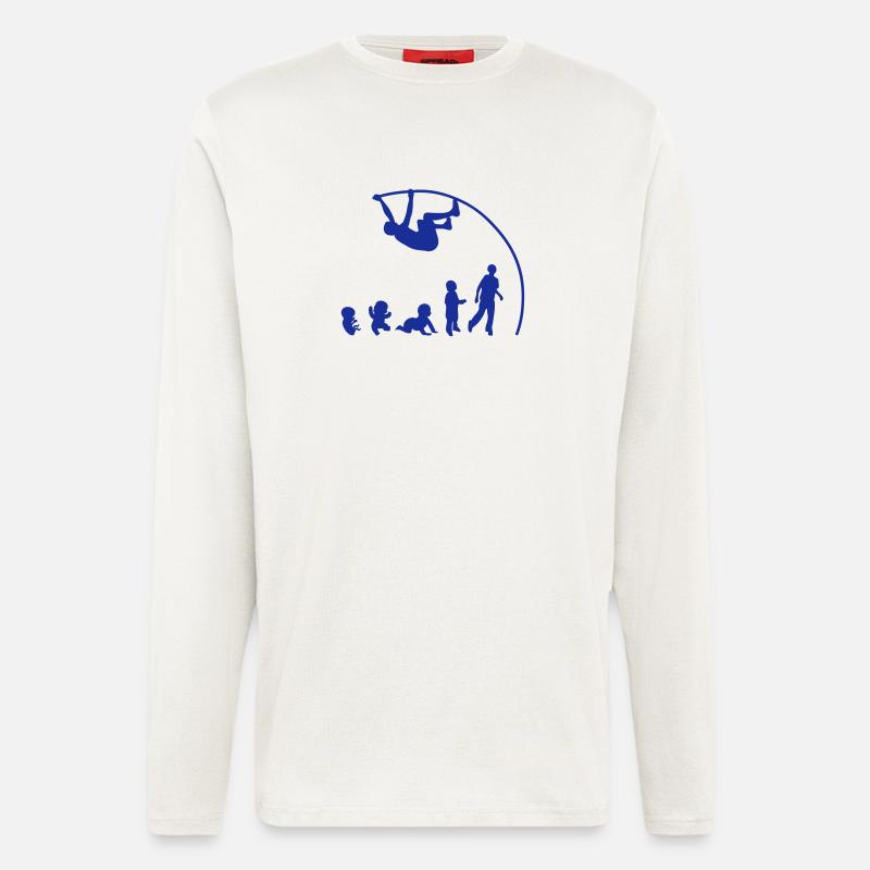 evolution saut perche - Manches longues bio décontracté fabriqué en UE - OFF WHITE