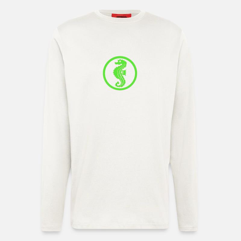 Seepferdchen - Langarmshirt - made by SPREAD  - OFF WHITE
