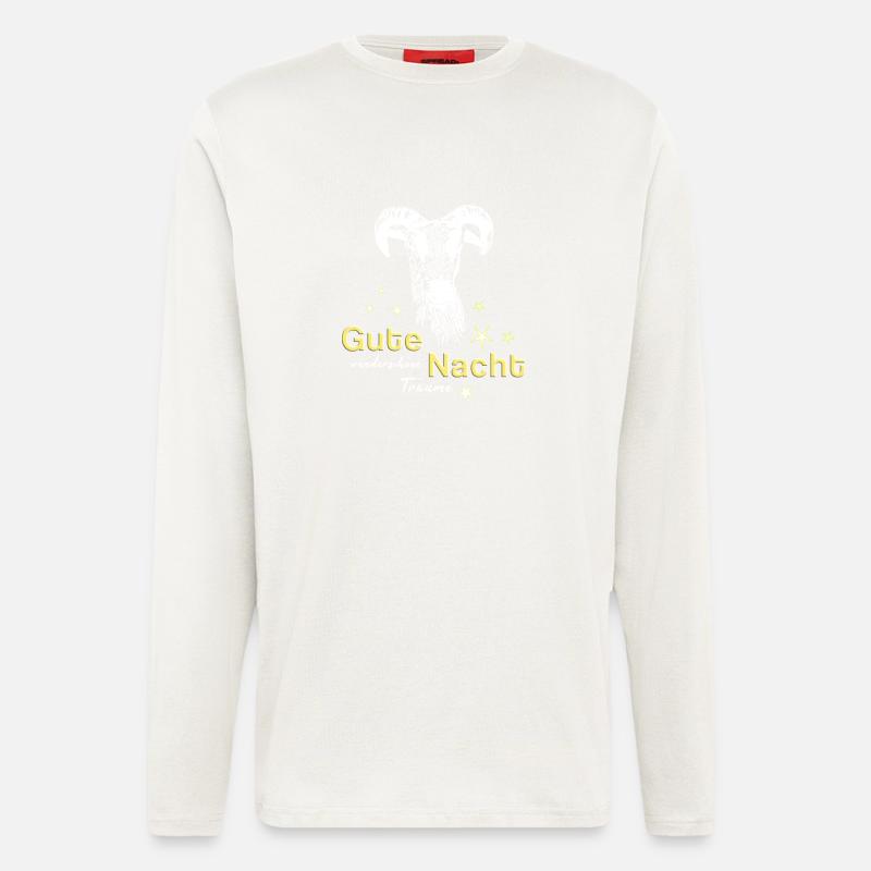 Sheep ram good night - Longsleeve - made by SPREAD  - OFF WHITE