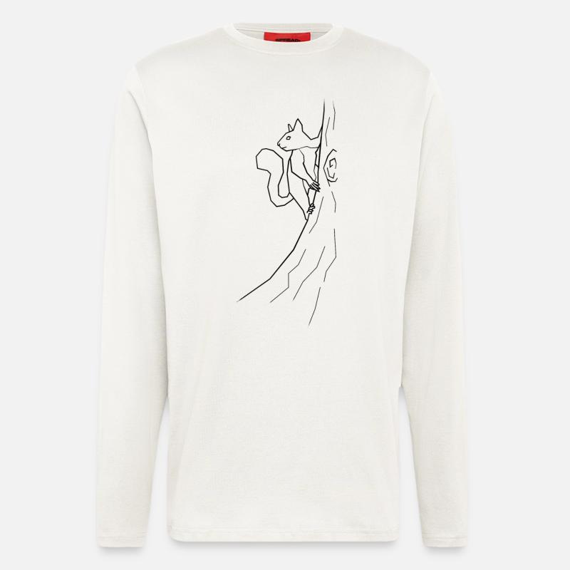 Eichhörnchen - Langarmshirt - made by SPREAD  - OFF WHITE