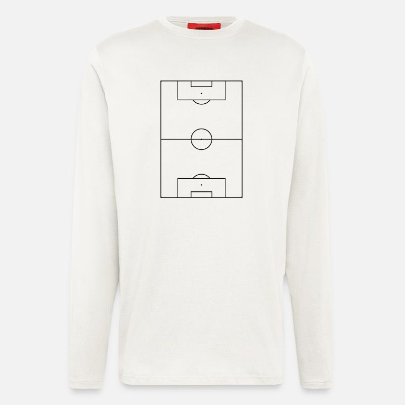Fußballfeld - Langarmshirt - made by SPREAD  - OFF WHITE