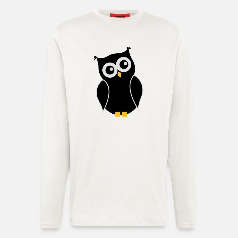 Eule01 - Langarmshirt - made by SPREAD  - OFF WHITE