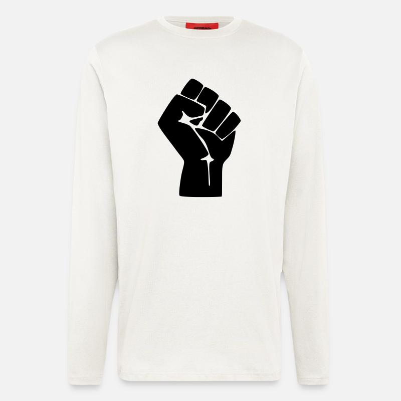 Faust Protest Widerstand - Langarmshirt - made by SPREAD  - OFF WHITE