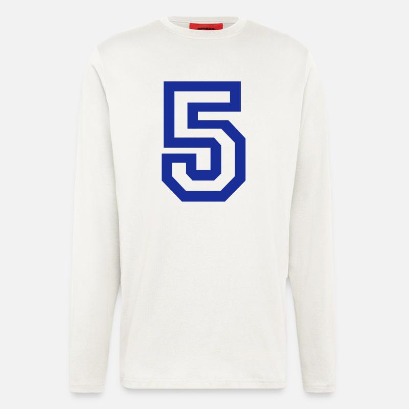 5 - Nummer - Langarmshirt - made by SPREAD  - OFF WHITE