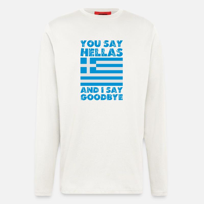 Hellas Goodbye - Langarmshirt - made by SPREAD  - OFF WHITE
