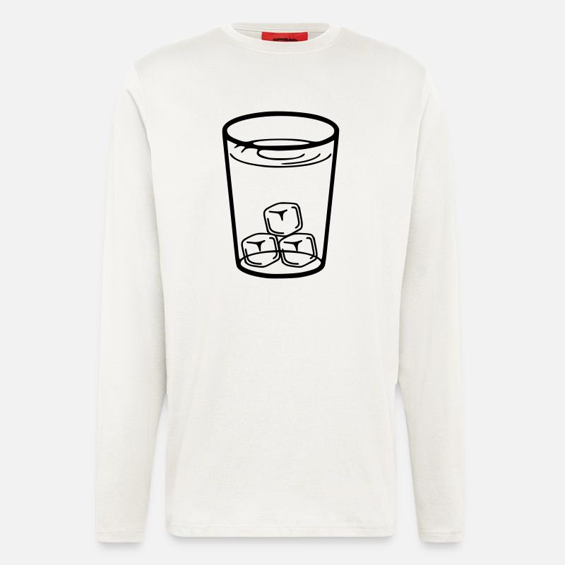 Glas_Eiswürfel - Langarmshirt - made by SPREAD  - OFF WHITE