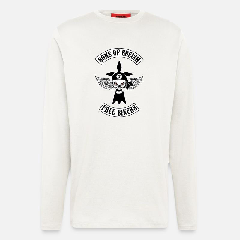 breizh Biker 02 - Langarmshirt - made by SPREAD  - OFF WHITE