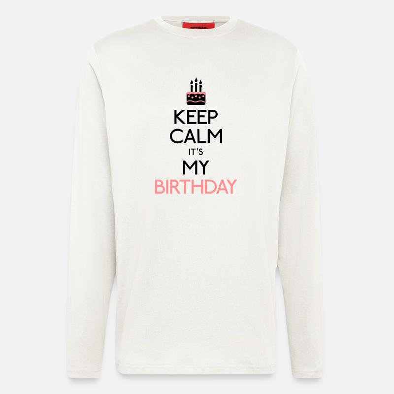Keep Calm it's my Birthday - Langarmshirt - made by SPREAD  - OFF WHITE