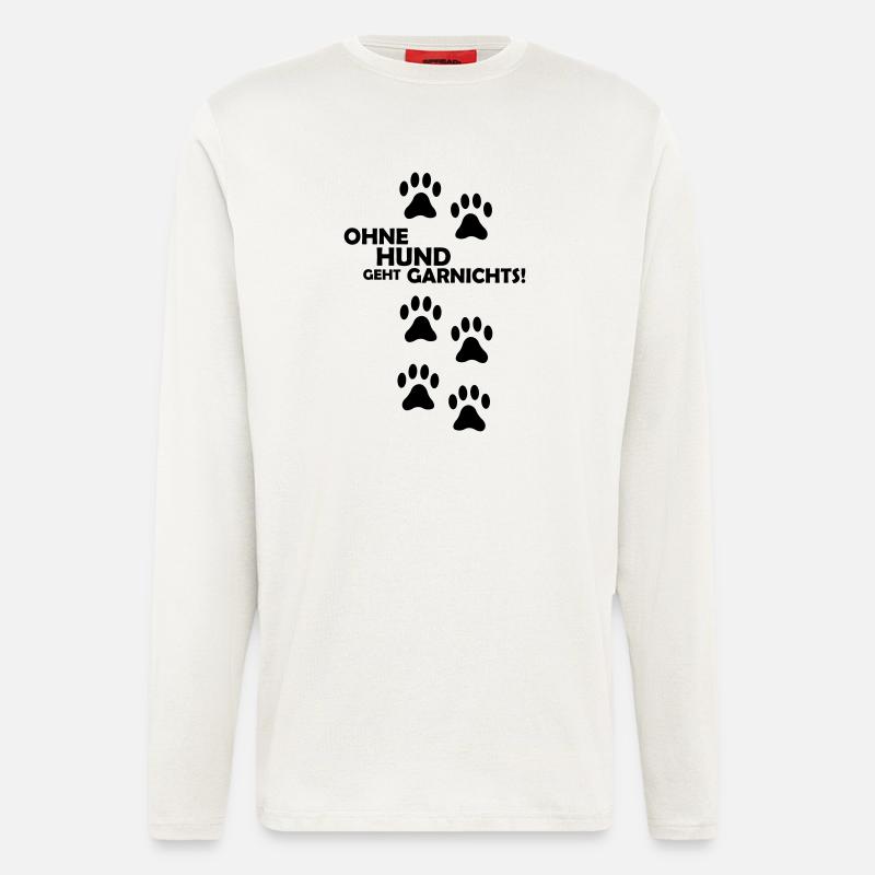 ohne_hund_geht_garnichts_01 - Langarmshirt - made by SPREAD  - OFF WHITE