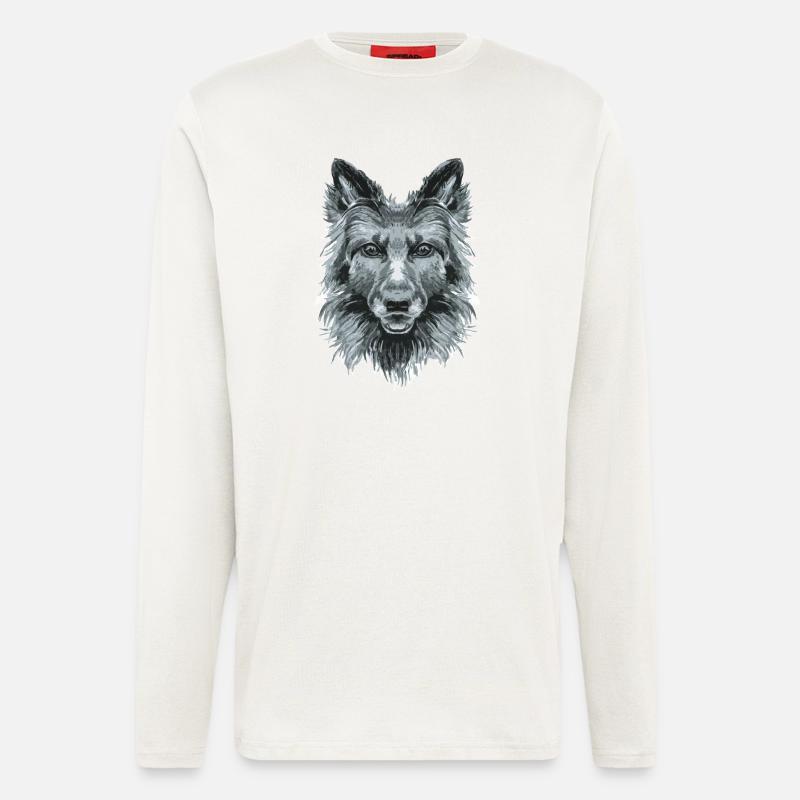 Hund - Langarmshirt - made by SPREAD  - OFF WHITE