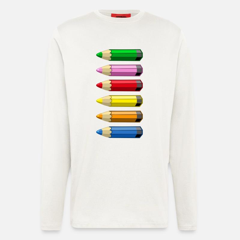 Buntstifte - Langarmshirt - made by SPREAD  - OFF WHITE