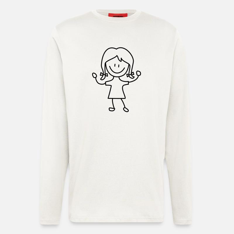 Kind Maedchen Kindergarten - Langarmshirt - made by SPREAD  - OFF WHITE
