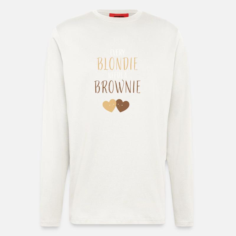 Every Blondie needs a Brownie - Langarmshirt - made by SPREAD  - OFF WHITE