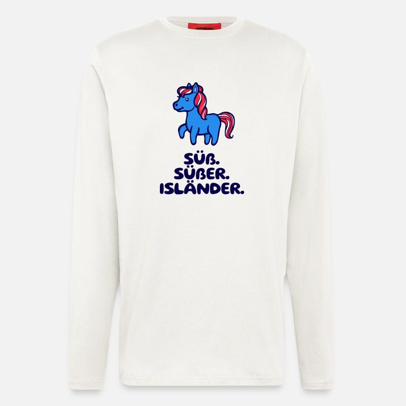 Islandponys Statement Isländer Islandpferde Pony - Langarmshirt - made by SPREAD  - OFF WHITE
