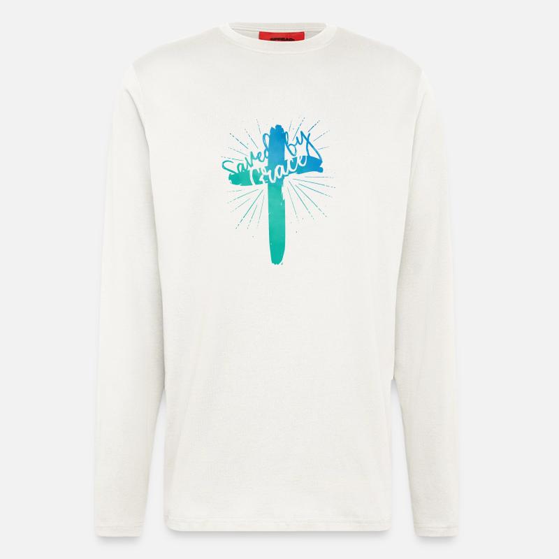 Saved by Grace - Langarmshirt - made by SPREAD  - OFF WHITE