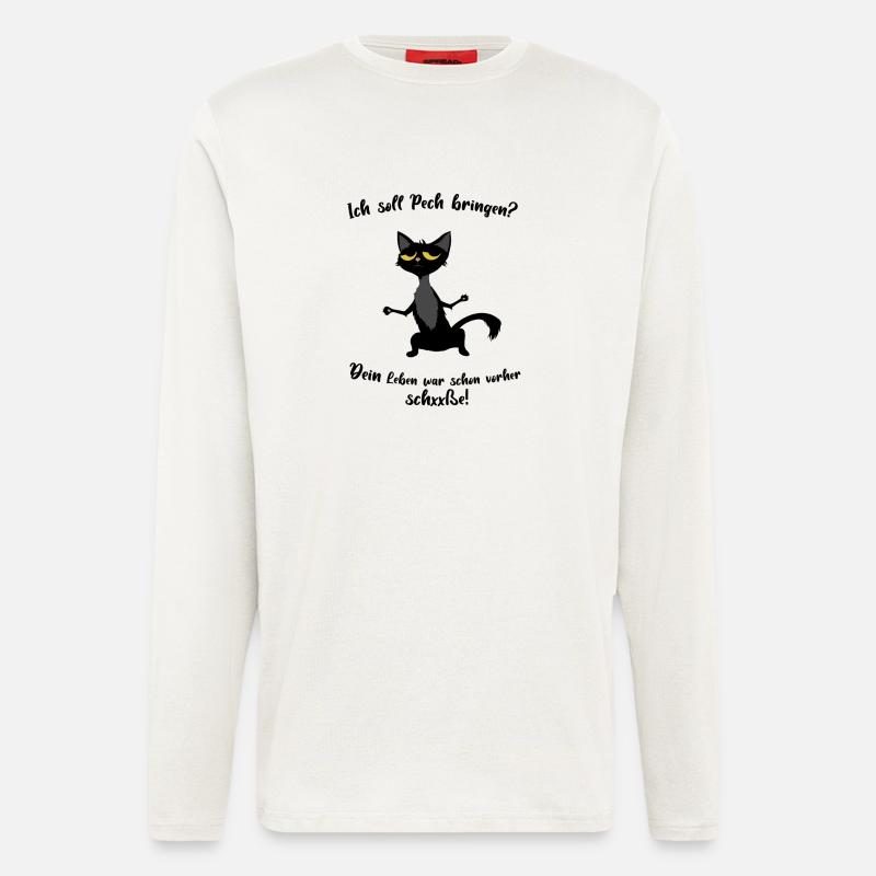 Ich soll Pech bringen? - Langarmshirt - made by SPREAD  - OFF WHITE