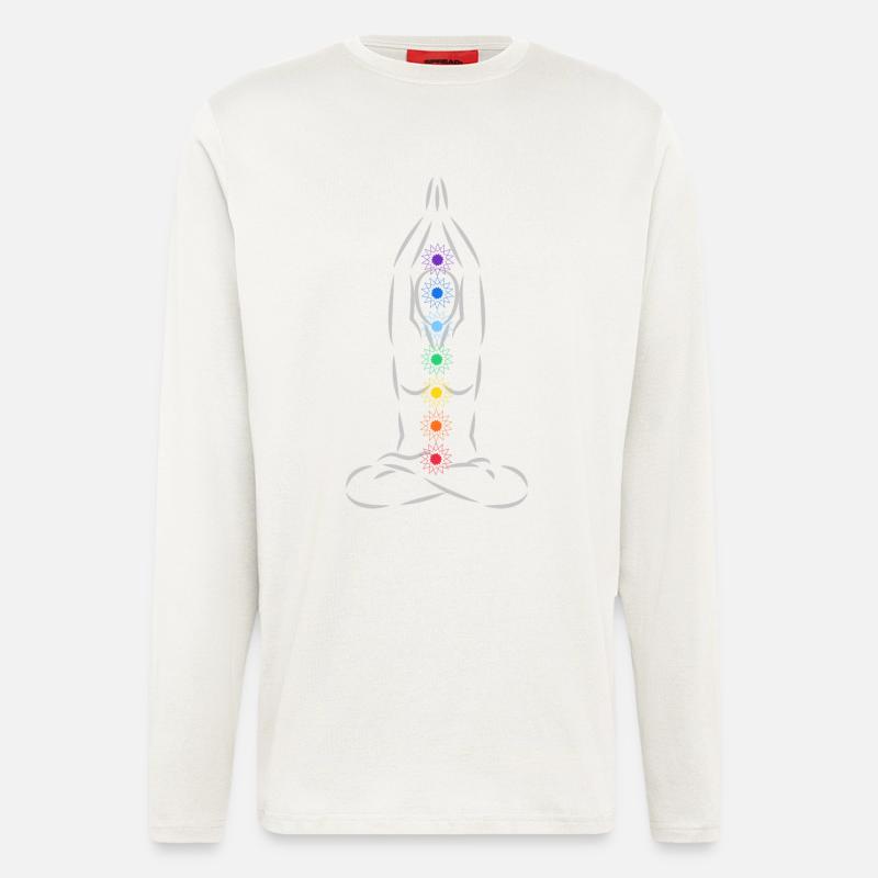 Die 7 Chakren - Langarmshirt - made by SPREAD  - OFF WHITE