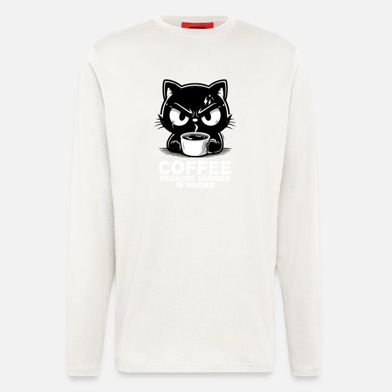 Murder is wrong (dark) - Longsleeve - made by SPREAD  - OFF WHITE